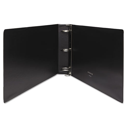Ledger-size Round Ring Binder With Label Holder, 3 Rings, 2" Capacity, 11 X 17, Black