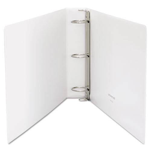 Ledger-size Round Ring Binder With Label Holder, 3 Rings, 2" Capacity, 11 X 17, White