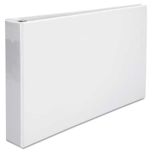Ledger-size Round Ring Binder With Label Holder, 3 Rings, 2" Capacity, 11 X 17, White