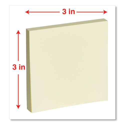 Fan-folded Self-stick Pop-up Note Pads, 3 X 3, Yellow, 100-sheet, 12-pack