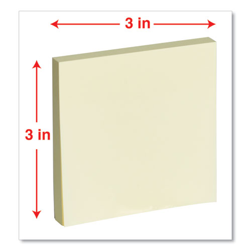 Fan-folded Self-stick Pop-up Note Pads, 3" X 3", Yellow, 90-sheet, 24-pack