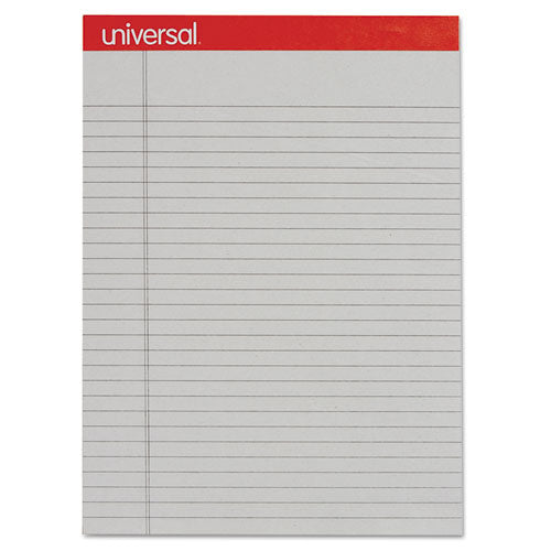 Colored Perforated Writing Pads, Wide-legal Rule, 8.5 X 11, Gray, 50 Sheets, Dozen