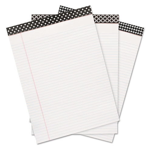 Fashion Writing Pad, Wide-legal Rule, 8.5 X 11, White, 50 Sheets, 6-pack