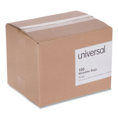 High-density Shredder Bags, 56 Gal Capacity, 100-box