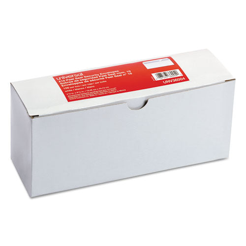 Peel Seal Strip Business Envelope, #10, Square Flap, Self-adhesive Closure, 4.13 X 9.5, White, 100-box