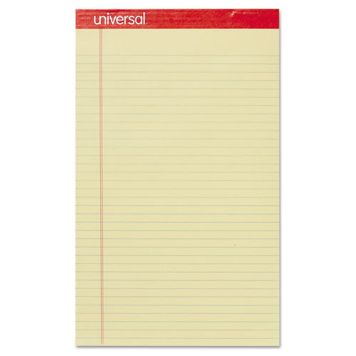 Perforated Ruled Writing Pads, Wide-legal Rule, 8.5 X 14, Canary, 50 Sheets, Dozen