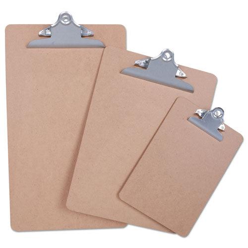 Hardboard Clipboard, 1" Capacity, Holds 8 1-2 X 11, Brown