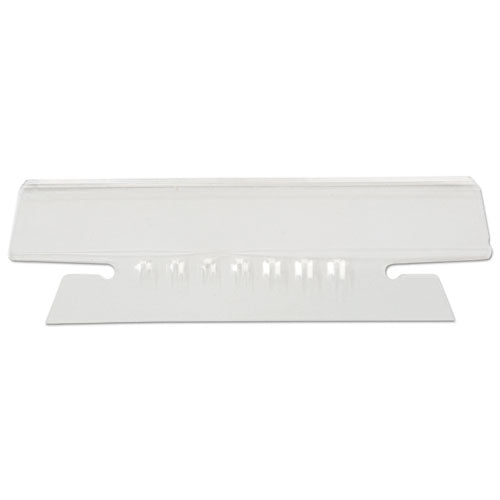 Hanging File Folder Plastic Index Tabs, 1-3-cut Tabs, Clear, 3.5" Wide, 25-pack