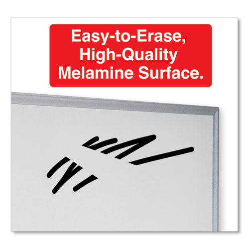 Dry Erase Board, Melamine, 72 X 48, Satin-finished Aluminum Frame