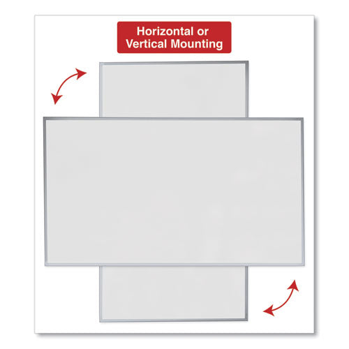 Dry Erase Board, Melamine, 72 X 48, Satin-finished Aluminum Frame