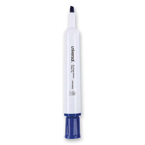 Dry Erase Marker, Broad Chisel Tip, Blue, Dozen