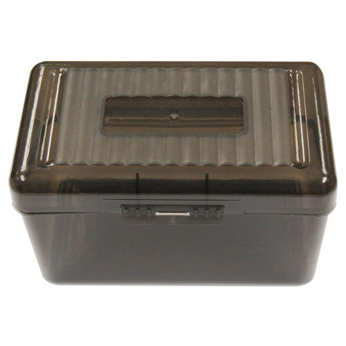 Plastic Index Card Boxes, 3" X 5", Translucent Black