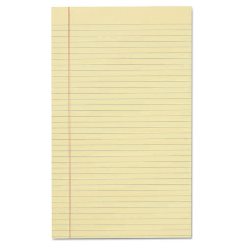 Glue Top Pads, Wide-legal Rule, 8.5 X 14, Canary, 50 Sheets, Dozen