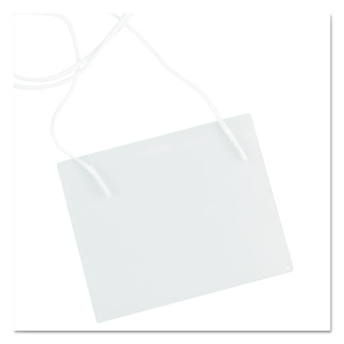 Clear Badge Holders W-neck Lanyards, 3 X 4, White Inserts, 100-box