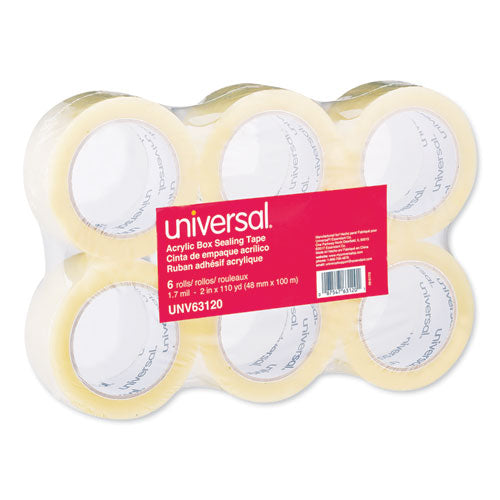 Deluxe General-purpose Acrylic Box Sealing Tape, 3" Core, 1.88" X 110 Yds, Clear, 12-pack