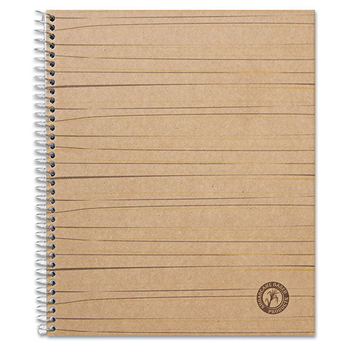 Deluxe Sugarcane Based Notebooks, 1 Subject, Medium-college Rule, Brown Cover, 11 X 8.5, 100 Sheets