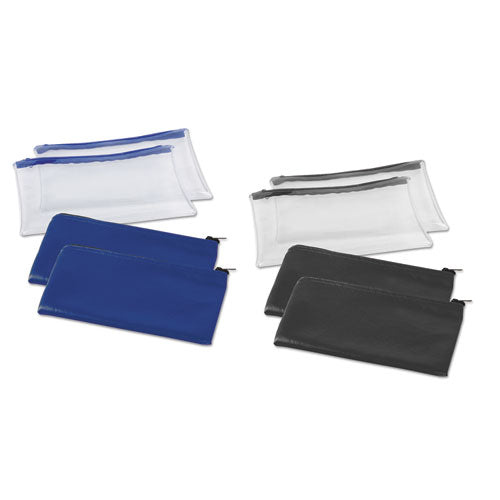 Zippered Wallets-cases, 11 X 6, Blue, 2 Per Pack