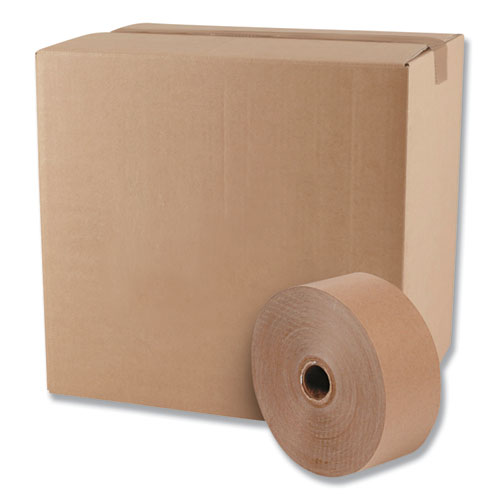 Glass-fiber Reinforced Gummed Kraft Sealing Tape, 3" Core, 3" X 375 Ft, Brown, 8-carton