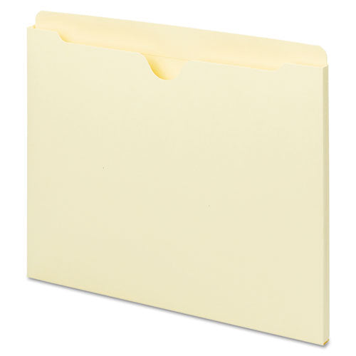 Deluxe Manila File Jackets With Reinforced Tabs, Straight Tab, Letter Size, Manila, 100-box
