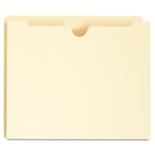 Deluxe Manila File Jackets With Reinforced Tabs, Straight Tab, Letter Size, Manila, 50-box