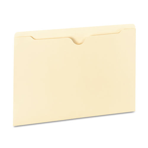 Deluxe Manila File Jackets With Reinforced Tabs, Straight Tab, Legal Size, Manila, 50-box