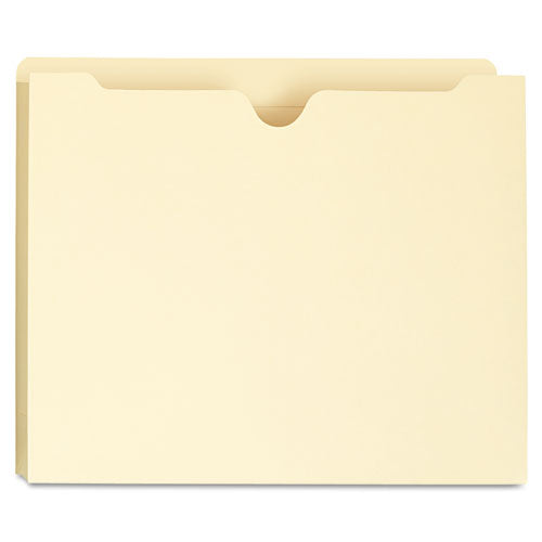 Deluxe Manila File Jackets With Reinforced Tabs, Straight Tab, Letter Size, Manila, 50-box