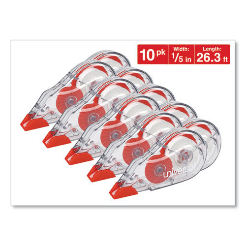 Correction Tape Dispenser, Non-refillable, 1-5" X 315", 10-pack