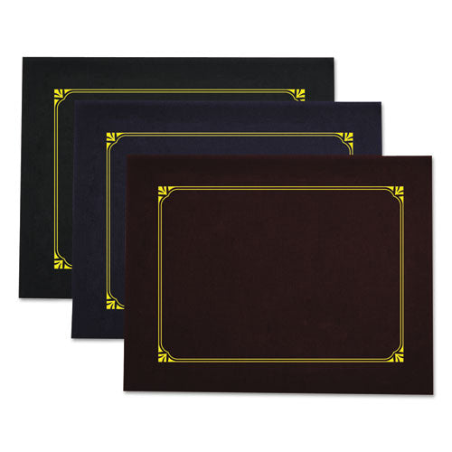 Certificate-document Cover, 8 1-2 X 11 - 8 X 10 - A4, Black, 6-pk