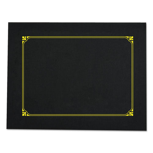 Certificate-document Cover, 8 1-2 X 11 - 8 X 10 - A4, Black, 6-pk