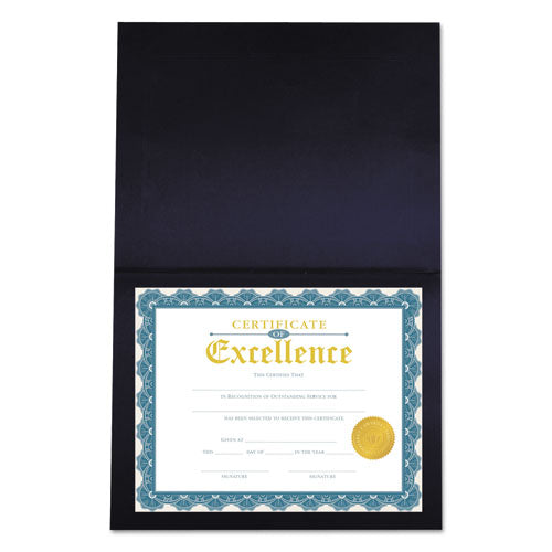 Certificate-document Cover, 8 1-2 X 11 - 8 X 10 - A4, Navy, 6-pack