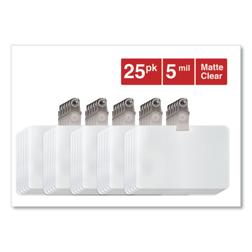 Laminating Pouches, 5 Mil, 3.75" X 3.88", Matte Clear, 25-pack
