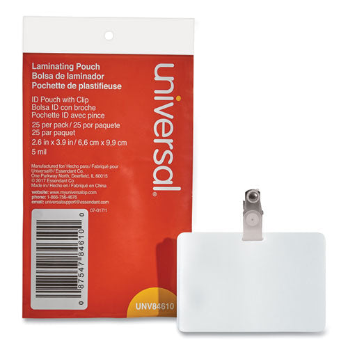 Laminating Pouches, 5 Mil, 3.75" X 3.88", Matte Clear, 25-pack