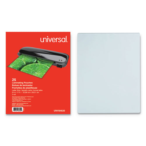 Laminating Pouches, 5 Mil, 3.75" X 3.88", Matte Clear, 25-pack