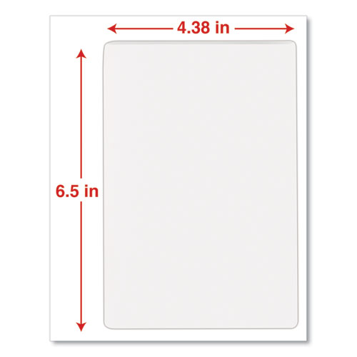 Laminating Pouches, 5 Mil, 6.5" X 4.38", Crystal Clear, 100-box
