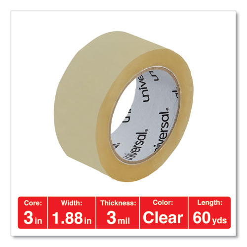 Heavy-duty Box Sealing Tape With Dispenser, 3" Core, 1.88" X 60 Yds, Clear, 4-box