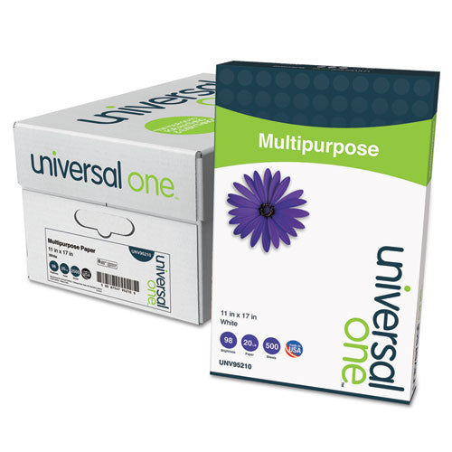 Deluxe Multipurpose Paper, 98 Bright, 20lb, 11 X 17, Bright White, 500 Sheets-ream, 5 Reams-carton