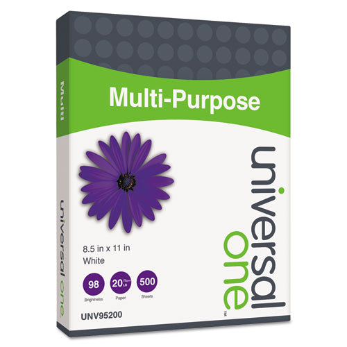 Deluxe Multipurpose Paper, 98 Bright, 20lb, 8.5 X 14, Bright White, 500 Sheets-ream, 10 Reams-carton