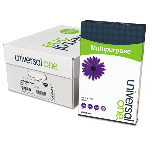 Deluxe Multipurpose Paper, 98 Bright, 20lb, 8.5 X 14, Bright White, 500 Sheets-ream, 10 Reams-carton
