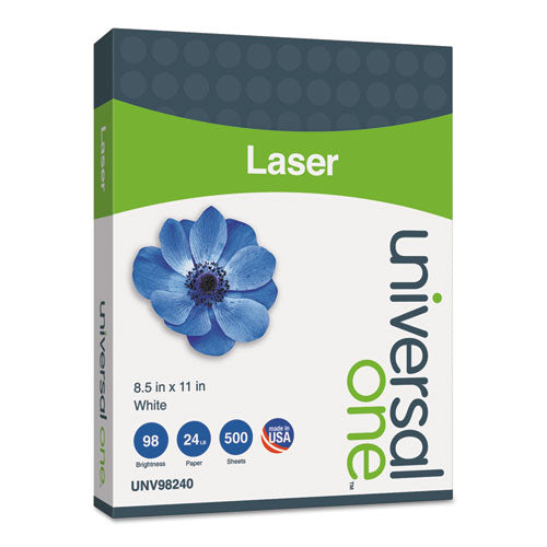 Deluxe Laser Paper, 98 Bright, 24lb, 8.5 X 11, White, 500-ream