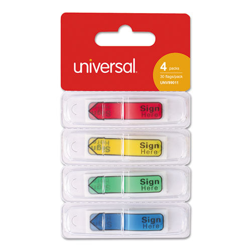 Deluxe Message Arrow Flags, "sign Here", Assorted Colors, 120-pack