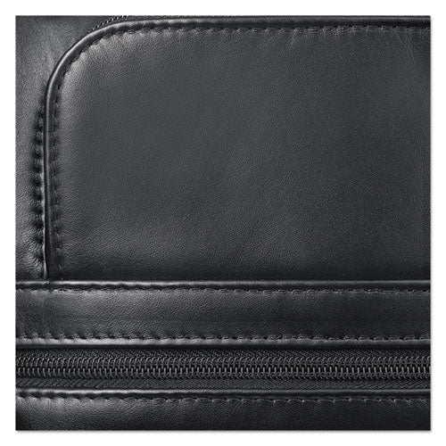 Classic Leather Rolling Case, 15.6", 16 7-10" X 7" X 13", Black
