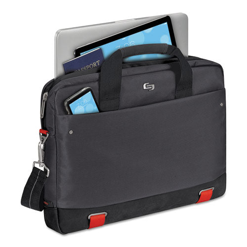 Envoy Brief, 18" X 2.5" X 13", Polyester, Black