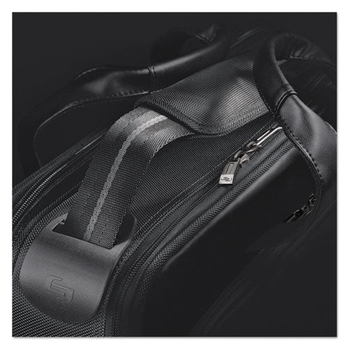 Classic Smart Strap Briefcase, 16", 17 1-2" X 5 1-2" X 12", Black