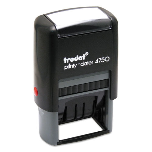 Economy 5-in-1 Date Stamp, Self-inking, 1 X 1 5-8, Blue-red