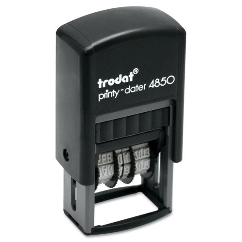 Economy 5-in-1 Micro Date Stamp, Self-inking, 0.75 X 1, Blue-red