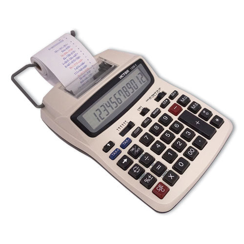 1208-2 Two-color Compact Printing Calculator, Black-red Print, 2.3 Lines-sec