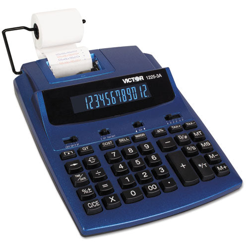 1225-3a Antimicrobial Two-color Printing Calculator, Blue-red Print, 3 Lines-sec