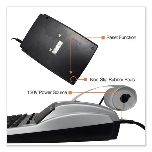 1240-3a Antimicrobial Printing Calculator, Black-red Print, 4.5 Lines-sec