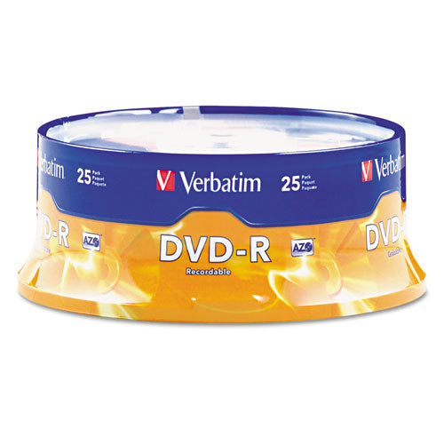 Dvd-r Discs, 4.7gb, 16x, Spindle, Matte Silver, 25-pack