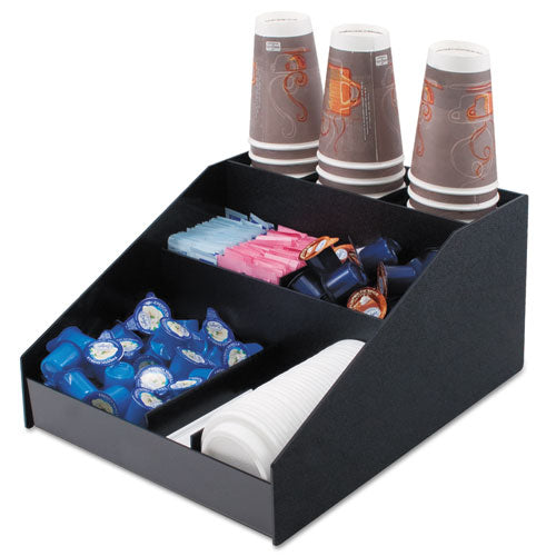 Horizontal Condiment Organizer, 12w X 16d X 7 1-2h, Black